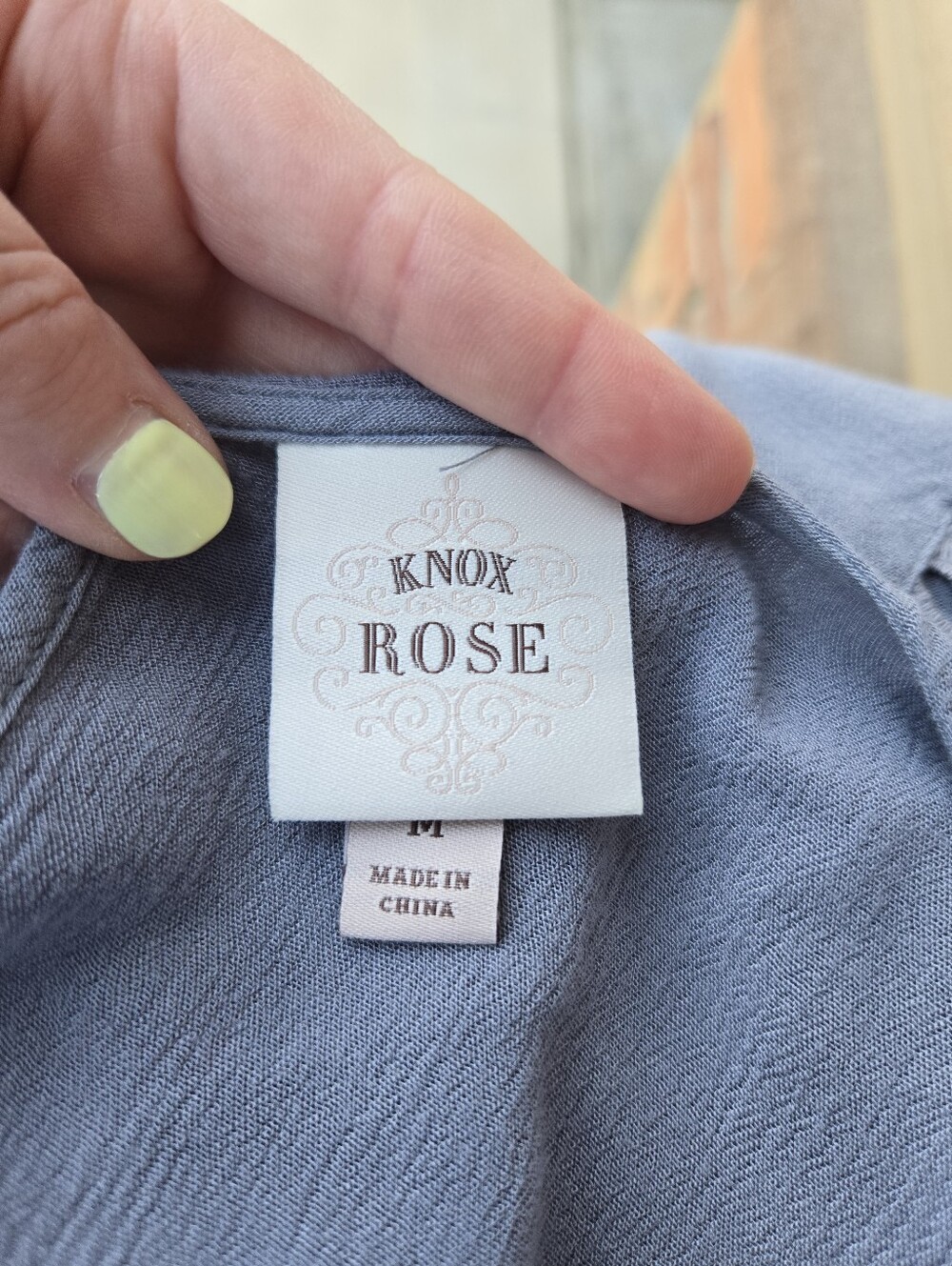 Knox Rose Sleeveless Lace Trim Peplum Top Women’s Medium Slate Blue - Picture 2 of 16